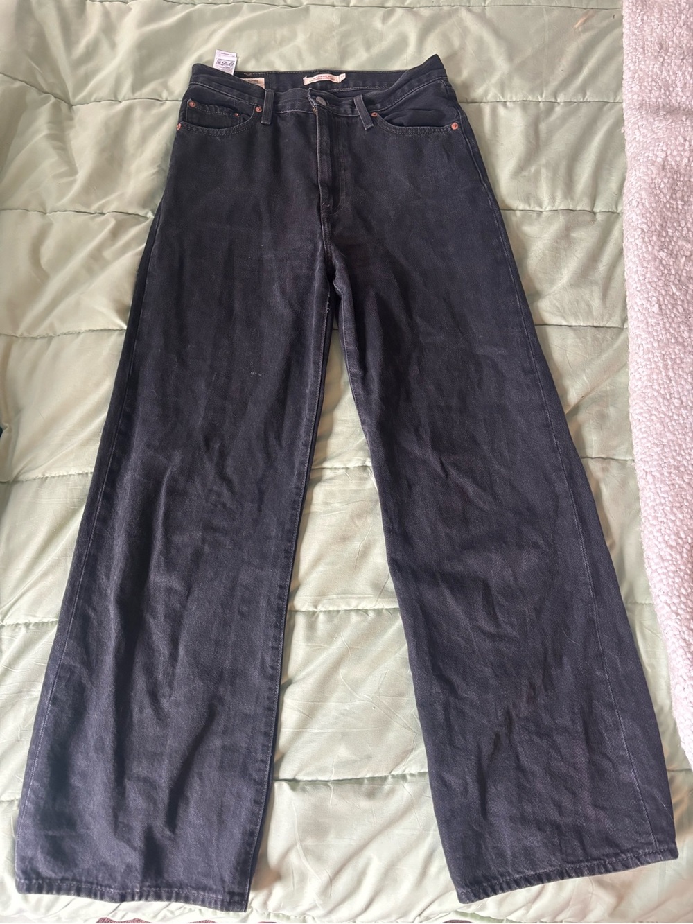 Levi's High-Rise Wide Leg Jeans - Black Denim
